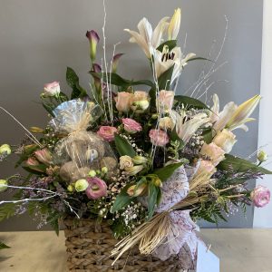 Cesta de nacimiento flor preservada