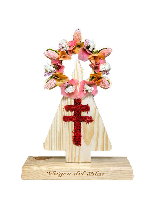 Virgen del Pilar con la Cruz de Lorena