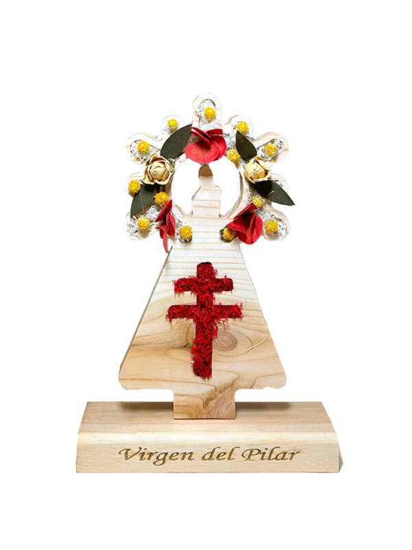 Virgen del Pilar con la Cruz de Lorena