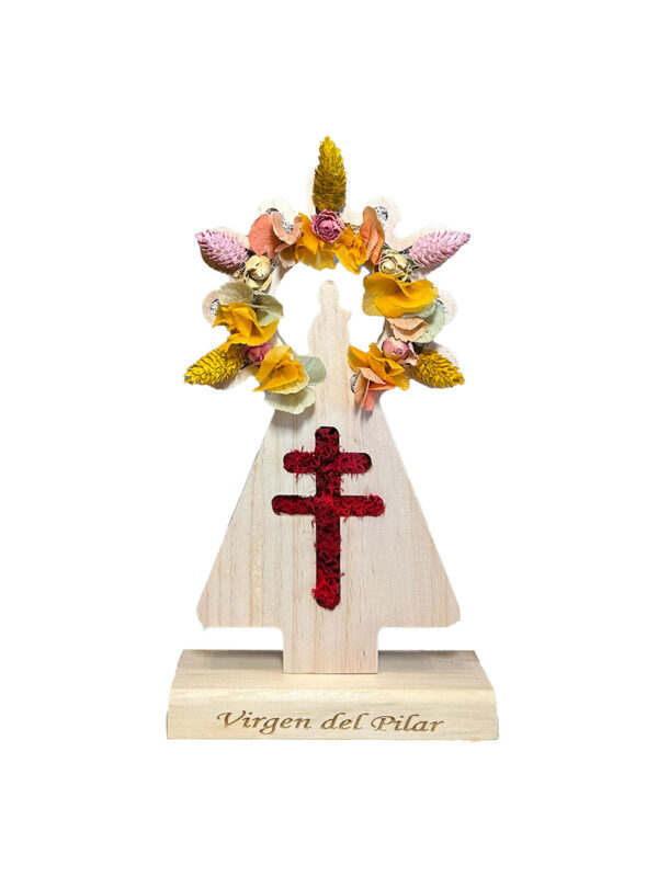 Virgen del Pilar con la Cruz de Lorena