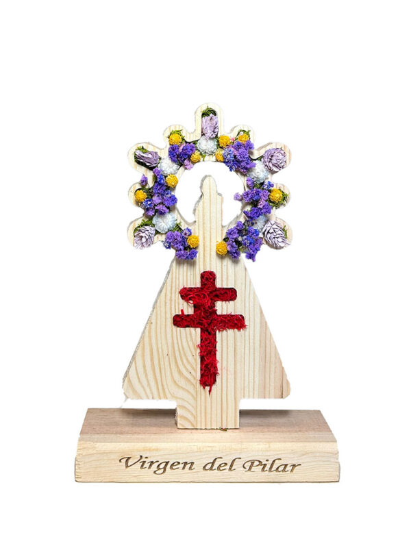 Virgen del Pilar con la Cruz de Lorena