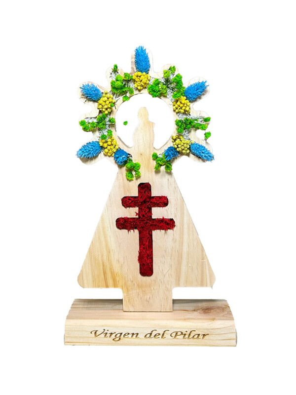 Virgen del Pilar con la Cruz de Lorena