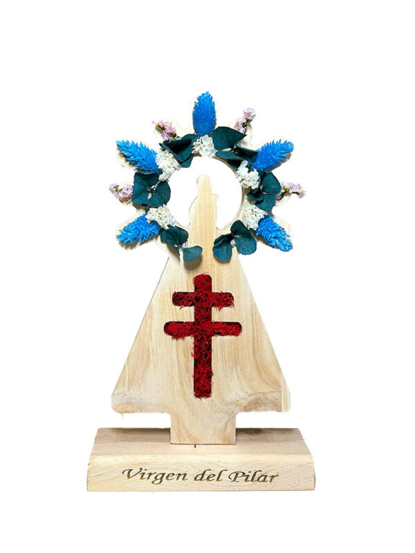 Virgen del Pilar con la Cruz de Lorena