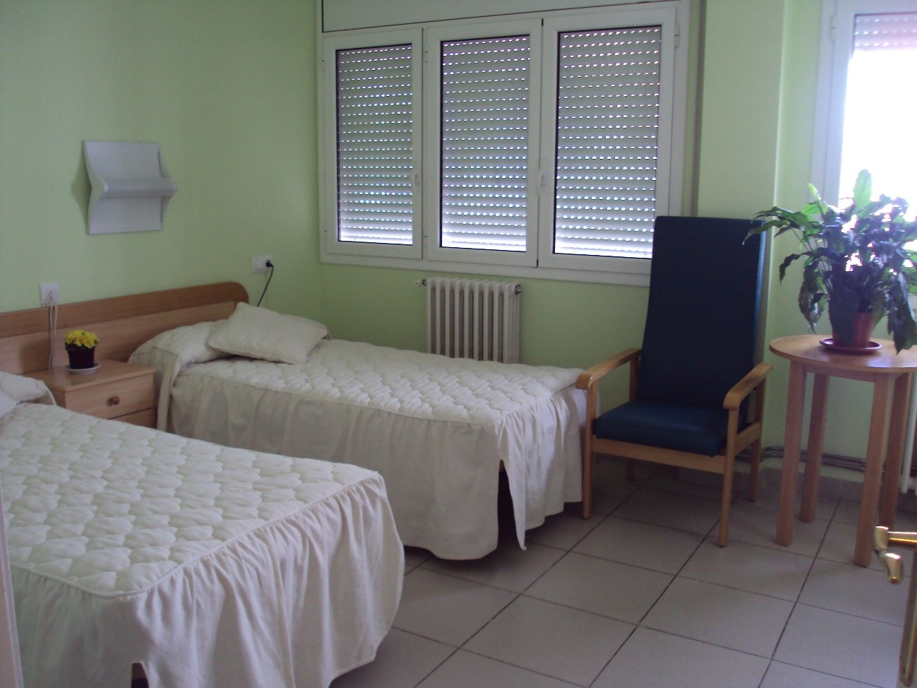 Habitaciones de la residencia para ancianos en Altorricón