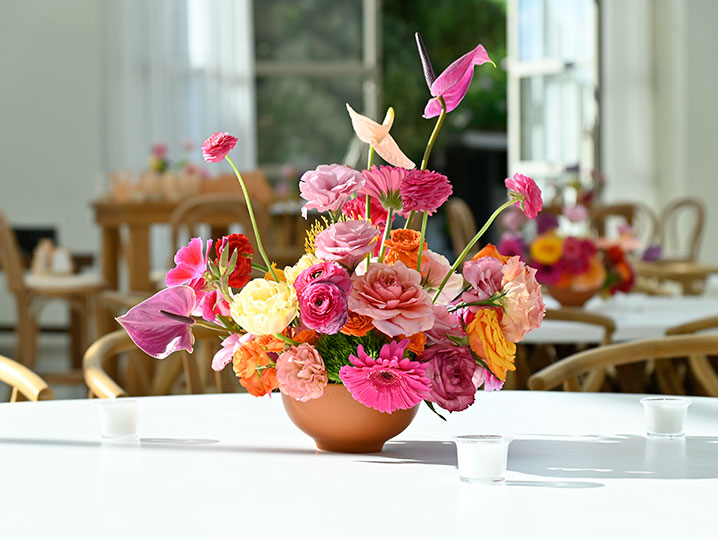 Centros y cestas de flores