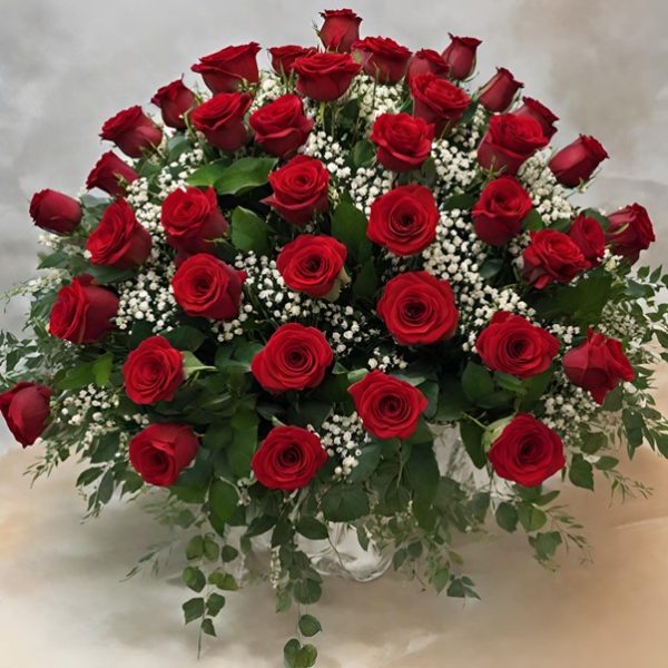 Centro funerario de rosas