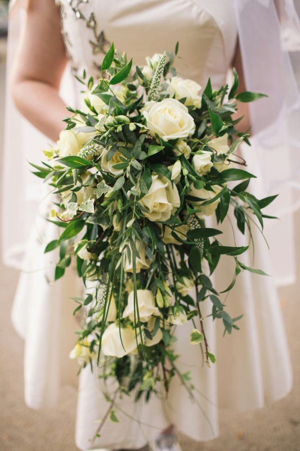 Ramo de rosas naturales para novia